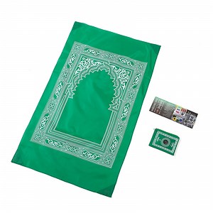 [Hot Item] Islamic Pocket Prayer Mat with Compass: The Ultimate Directional Aid for Muslim Business Travelers