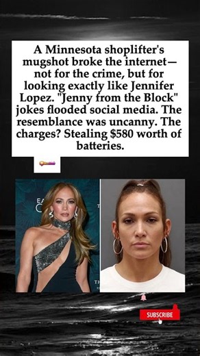 Minnesota Shoplifter's Mugshot Goes Viral for Looking Like J.Lo #jenniferlopez #viral #shorts