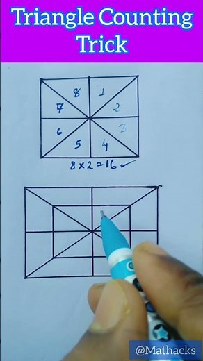 Counting Figures Reasoning Trick | Triangle Counting Reasoning Trick|How to count Triangles #shorts