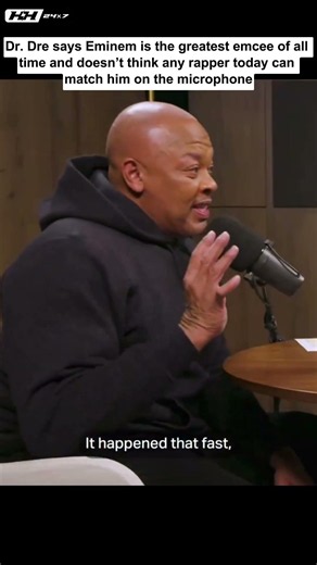 Dr. Dre Says Nobody Can Touch Eminem On The Mic 👀🐐
