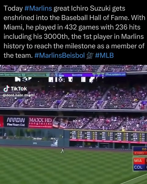 Ichiro Suzuki Celebrated in MLB Hall Of Fame