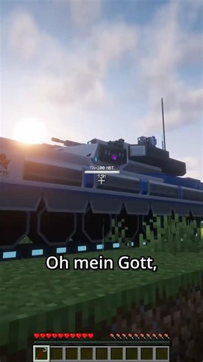 Minecraft, but with a TANK… #shorts #minecraft #tank