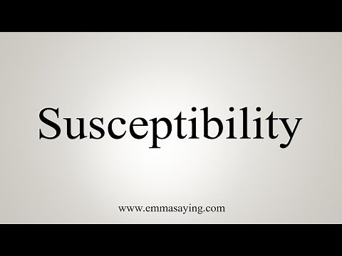 How To Say Susceptibility
