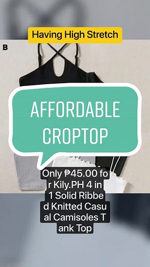 affordable croptop 4 in 1 ribbed knited tops ..#affiliate #fyp #tiktokshop #kily #teens #croptops
