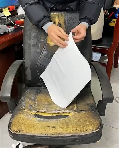 1.2M views · 7.7K reactions | The solution to old leather chairs! | Art & Painting | Facebook