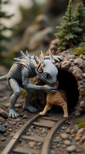 🎥 Alien & Cat Edition 🧵🛤️異星人と猫の物語 🎬🌠#cute #alien #shorts #viral