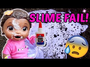 BABY ALIVE makes FLUFFY BUBBLEGUM SLIME! EPIC SLIME FAIL! The Lilly and Mommy Show! FUNNY KIDS SKIT!