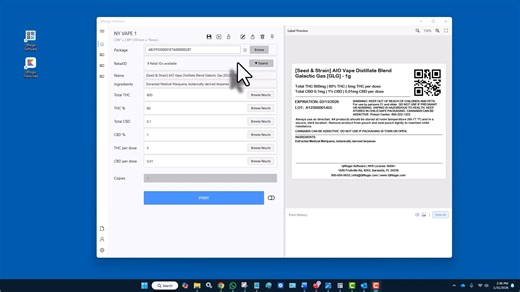 Resize a Metrc Label for Finished Goods Workflow