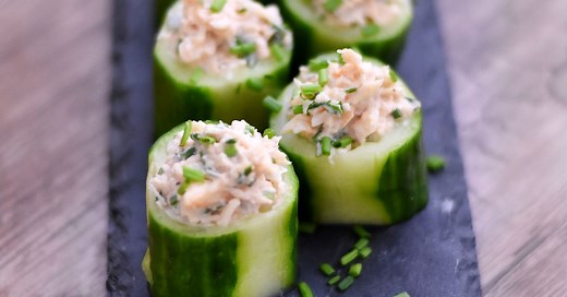 Bouchées de concombre au crabe