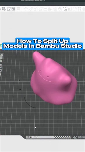 3DMatterials on Instagram: "How do you split up models before printing? The ditto model featured in the video is by @entroisdimensions and can be found on Makerworld! Follow for more 3D printing content👉 #3dprinting #smallbusiness #bambu #tips #useful"