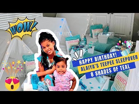 HOW TO SET UP TEEPEE | ALAIYA'S TEEPEE BIRTHDAY PARTY | TEEPEE SLEEPOVER PARTY! | DECORATE WITH ME