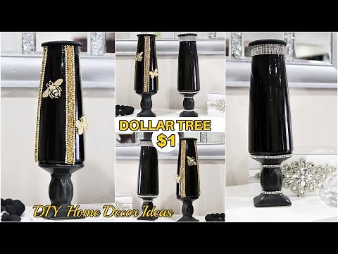 DOLLAR TREE GLAM DIY | AFFORDABLE DIY BLING CANDLE HOLDERS*EASY DIY HOME DECOR CRAFTS FT BEEBEECRAFT