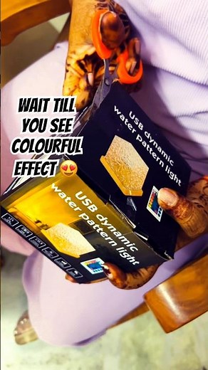 USB Dynamic Water Pattern Light Unboxing | Amazing Ambient Light for Room & Car ✨ #usbwaterlight