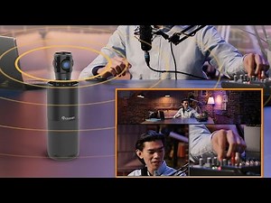 TOUCAN 360-Degree Video Conference Camera, 1080p HD Webcam with 4 Noise Reduction Mics & Speaker
