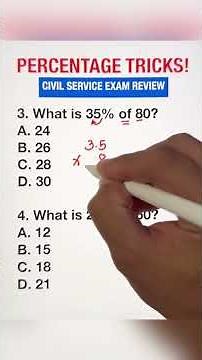 Percentage Tricks for your Civil Service Exam! #civilserviceexam #cse