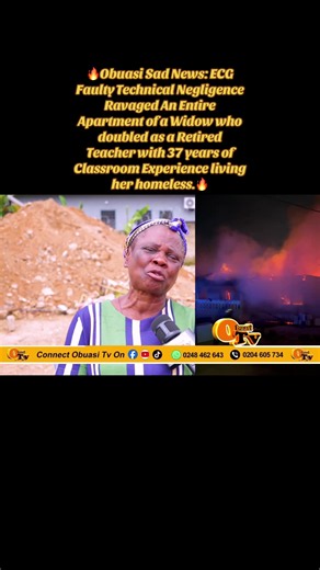 Obuasi sad news: ECG negligence left retired teacher homeless