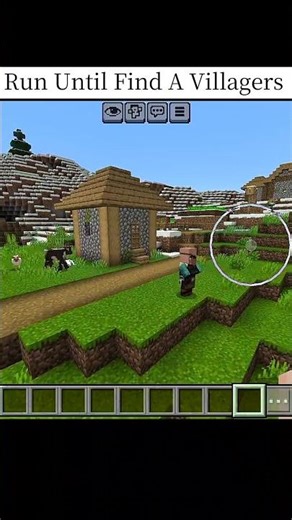 Run Until Find A Villagers in Minecraft #minecraft #minecraftshorts #shorts