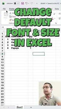 Change Default Font & Size in Excel | Set Default Font in 10 Seconds ⚡ #excel #exceltips