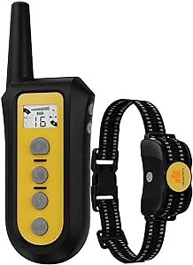 650 Yard Remote Dog Training Collar w/Automatic Bark Control, Rechargeable and Waterproof for Small Medium Large Dogs (1-Dog Training Kit)