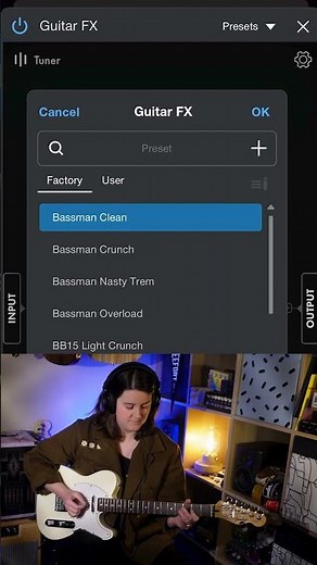 Adding effects in the Fender Studio App