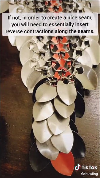 Project How To: Scalemail Tail - Part 2 #howto #scalemail #chainmail #dragonReply to @feuwling