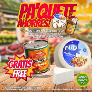 16 reactions | PA'QUETE AHORRES COMPRA (1) LIBRA O MÁS DE FUD QUESO FRESCO Y RECIBE (1) LATA DE LA MICHOACANA MEAT MARKET JALAPEÑOS ENTEROS DE 26 OZ. GRATIS BUY (1) LB OR MORE OF FUD FRESH CHEESE & GET (1) CAN OF LA MICHOACANA MEAT MARKET WHOLE JALAPEÑOS 26 OZ. FREE 1.24.24 to 2.6.24 WWW.LAMICHOACANAMEATMARKET.COM WWW.LAMICHOACANA-SUPERMARKET.COM | La Michoacana Meat Market "Official Page" | Facebook