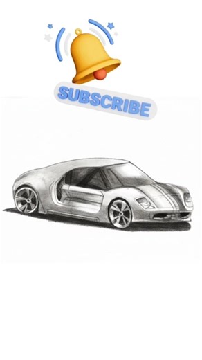 Car Sketch Drawing Step by Step #shorts #art