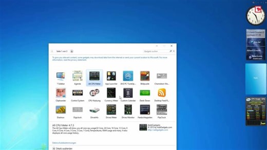 Sidebar unter Windows 10: Die Gadgets sind zurück