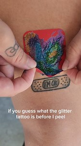 4.4M views · 39K reactions | Guess the glitter tattoo :) let me know how many you got. I think #1 was the hardest. #facepainter #glittertattoo #glitterlover #art #artist #glitter #guessinggame #smallbusiness #waterproof #summerready #partyideas | Squishy Doodle Face Painting | Facebook