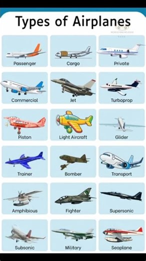 ​18 Types of Airplanes Explained: From Commercial Jets to Military Fighters#shorts