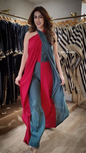 Label DC on Instagram: "Sarong jumpsuits truly flatter your curves👌 jumpsuit priced at ₹3950/$55. Available in all sizes from Extra Small to 2XL We Ship Worldwide 🌎 DM to Order | WhatsApp +91 9137123542 | www.dcmumbai.com | 𝗕𝘂𝘆 𝗼𝗻 𝘄𝘄𝘄.𝗱𝗰𝗺𝘂𝗺𝗯𝗮𝗶.𝗰𝗼𝗺 𝗯𝘆 𝘀𝗲𝗮𝗿𝗰𝗵𝗶𝗻𝗴 "Red and Black Sarong Jumpsuit" Colour option - Red and green, red and black You can also buy the earrings from our website ! We at DC Mumbai, will always strive to bring you the latest innovations in indo w