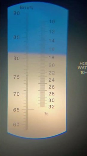 Measuring moisture in honey with a refractometer / Измерение влаги в мёде рефрактометром