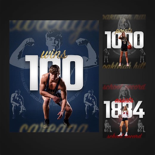Sports Milestone Photoshop Template: Customizable Individual Graphic - Etsy