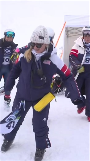 Team USA women's alpine skiing made the most of the downhill training course hold. 👏 | NBC Olympics & Paralympics