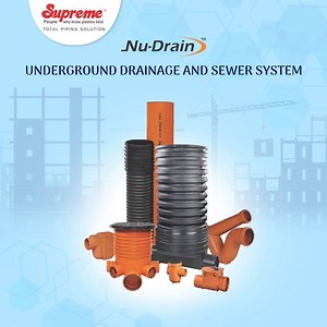Nu-Drain is 100% watertight, free from ingress and seepage of water, avoids soil and water pollution, and ensures a clean future. Download our app http://bit.ly/2XmSiCD Visit our website: http://bit.ly/2Lp3oE3 #Supreme #SupremePipes #SupremePlastics #NeverLeak #DontSettle #NoMoreLeaks #Pipe #Pipes #PipingSystem #Drainage #DrainageSystem #PlumbingSolutions #PlasticPipes #HotAndColdWaterSystem #PlasticWaterTanks #RainWaterHarvesting #BorewellPipes #BathFittings #SmartPlumbingSolutions #SmartCities