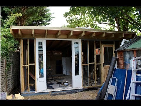 HOW I BUILT MY GARDEN OFFICE USING RECYCLED MATERIALS