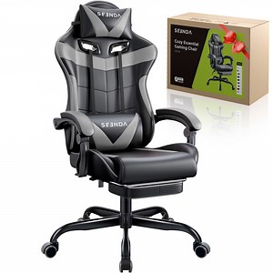 Gaming Chair, Seenda Ergonomic Video Game Chair with Footrest and Lumbar Support,Computer Chair Height Adjustable with Swivel Seat and Headrest - Walmart.com