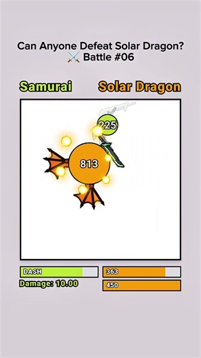 Samurai vs Solar Dragon 🐉 #satisfying #simulation #physics #battle