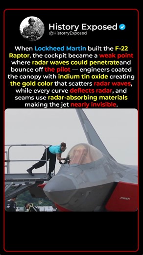 Why The F-22 Raptor Has a Gold Canopy 🥇 😳