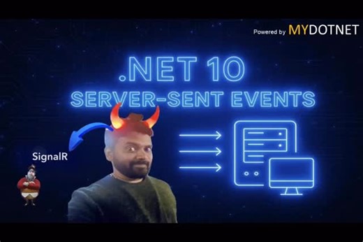 Goodbye SignalR? .NET 10 Introduces Powerful Server-Sent Events #mydotnet #microsoft #dotnet #csharp #realtime | Mydotnet.in | Facebook