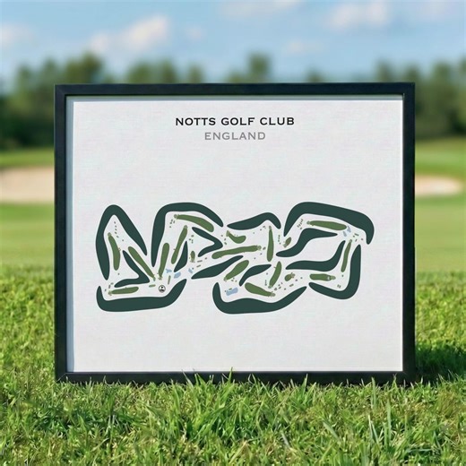 Notts Golf Club, England | Golf Course Map, Golf Map, Golfer Gift for Him, Scorecard Layout, Golfer Boyfriend Gift, Art Print Decor - Etsy