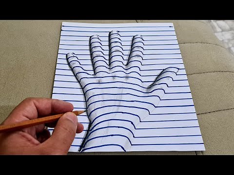 kolay 3d el çizimi /3d çizim / 3 boyutlu çizimler