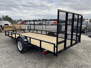 [Hot Item] 7X12 Double Axle Powder Coated Landscape /ATV/ Utility Car Trailer for Sale
