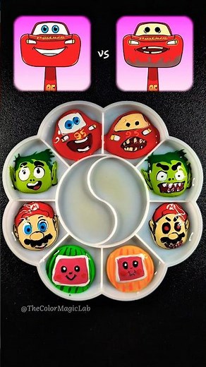 Color Mixing Battle: Normal 😀 vs Horror 😲 #sprunki #mcqueen #beastboy #mario #cocomelon