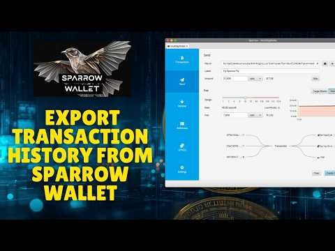How to Export Transaction History from Sparrow Wallet 2026?