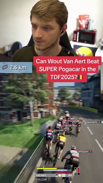 Wout Van Aert vs Pogacar in Tour de France 2025 Game