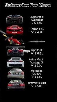 PURE V12 ENGINE SOUND COMPILATION 🔥 | Lamborghini, Ferrari, Apollo IE,BMW#exaustsound#v12#eternyxz