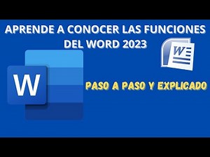 COMO TRABAJAR EN WORD MICROSOFT 2023 - CONOCIENDO FUNCIONES BASICAS