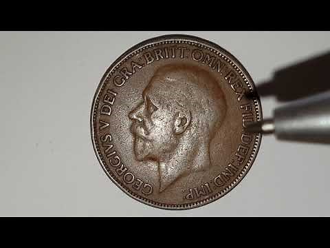 UK 1927 One Penny Coin