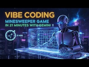 Vibe coding Minesweeper game in 21 minus with Gemini